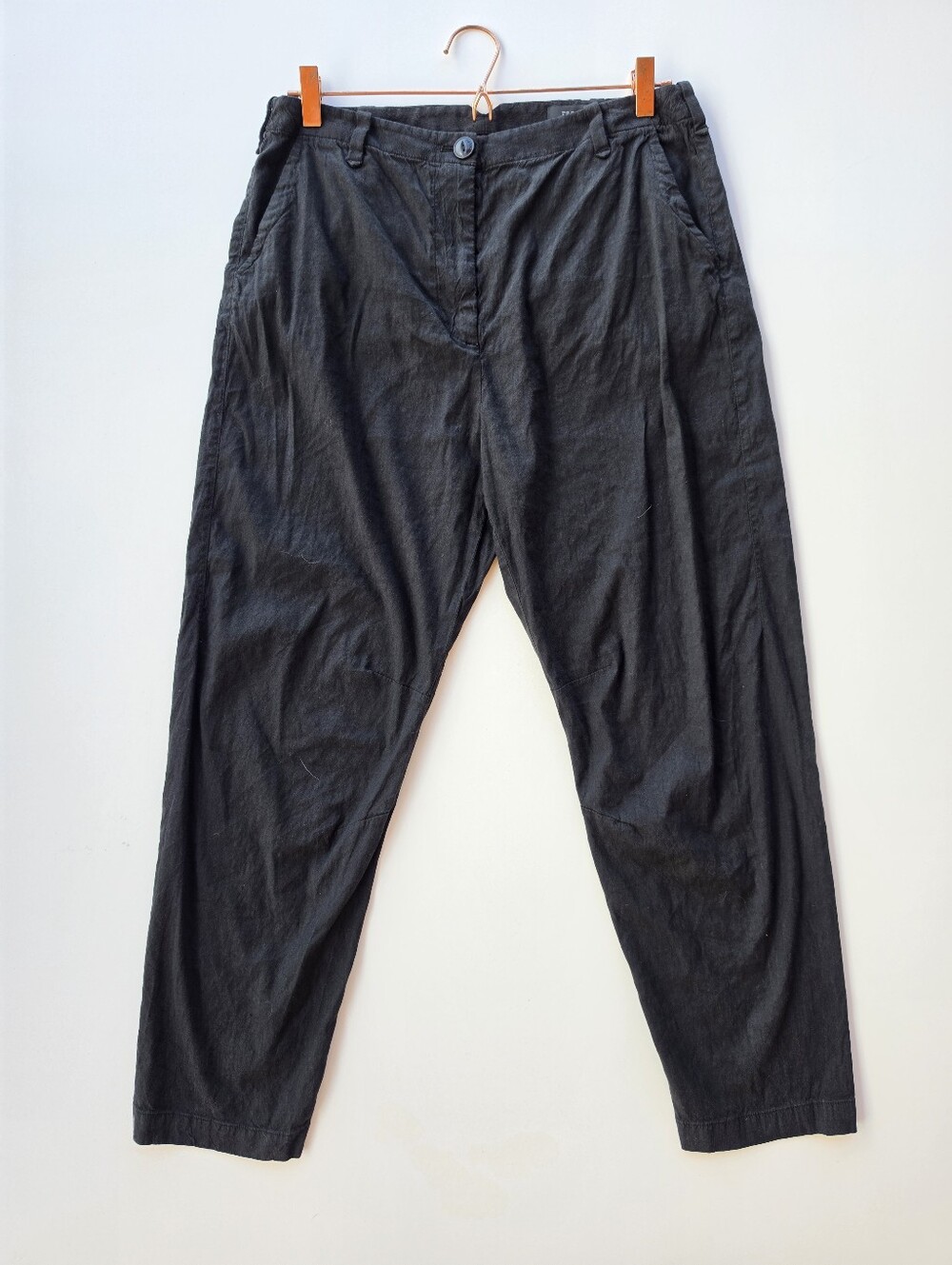 Rag & Bone Black Linen Blend High Rise Trouser Pants